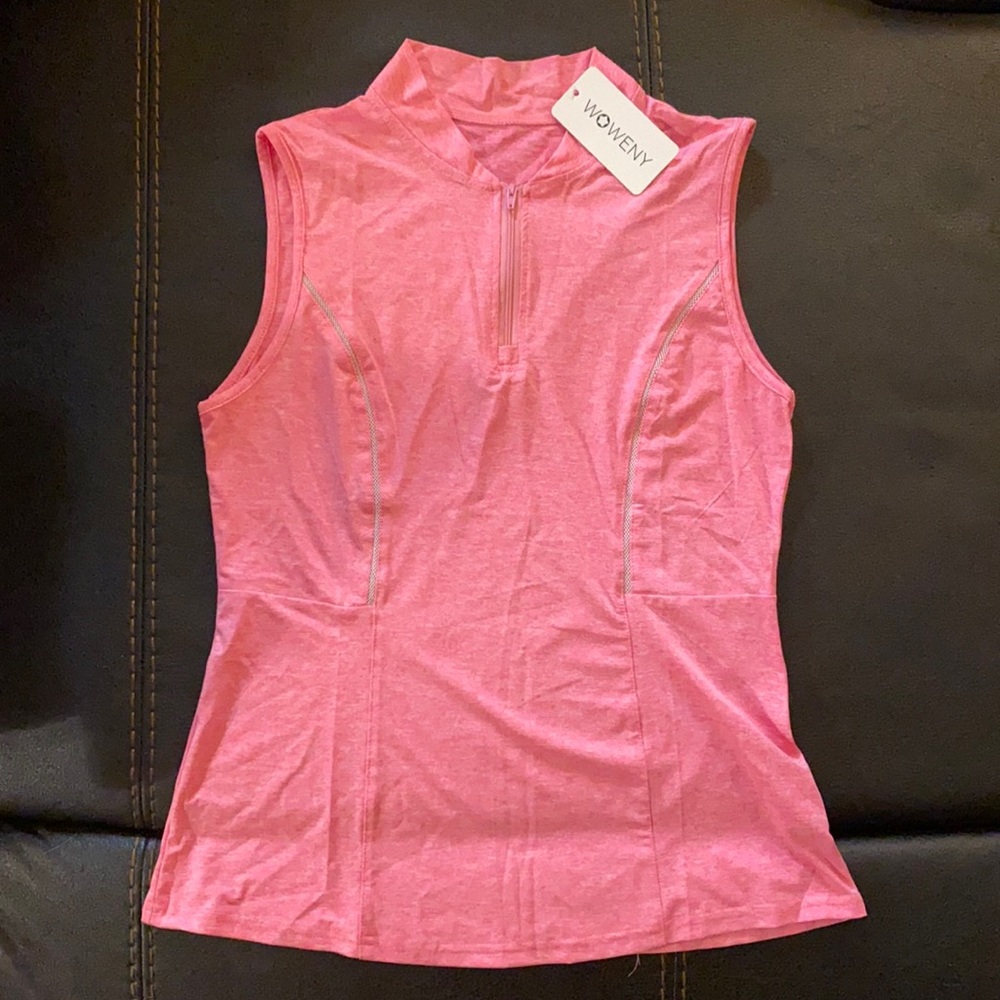 Women’s Medium Pink Woweny golf tank